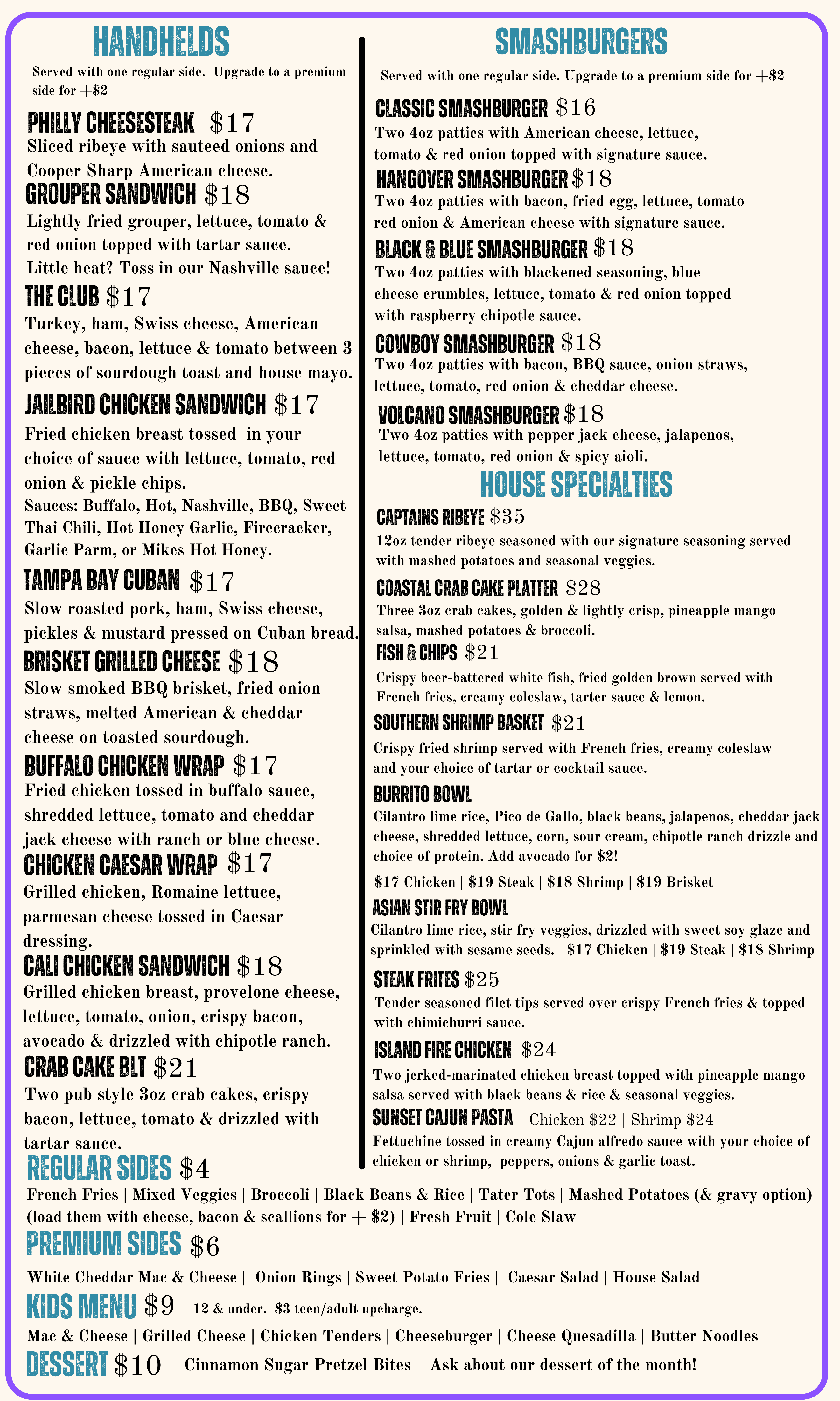 The Boxer Mandalay Ave menu - page 2